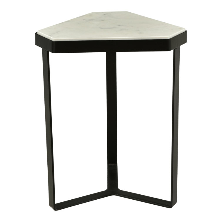 AllModern Jova 18'' Tall Genuine Marble Cross Legs End Table & Reviews